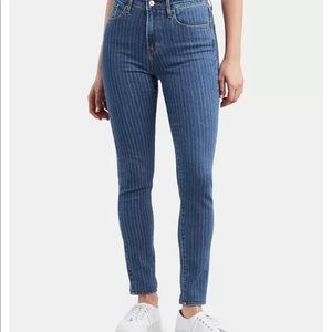 Levi stripped blue jeans
